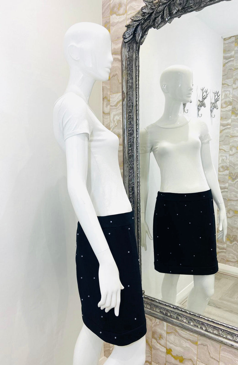 Chanel Glass Beaded Runway Skirt. Size 40FR