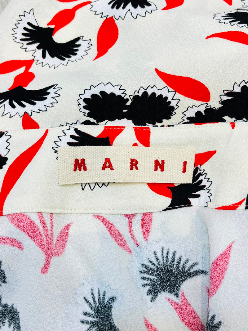 Marni Floral Print Skirt. Size 44IT