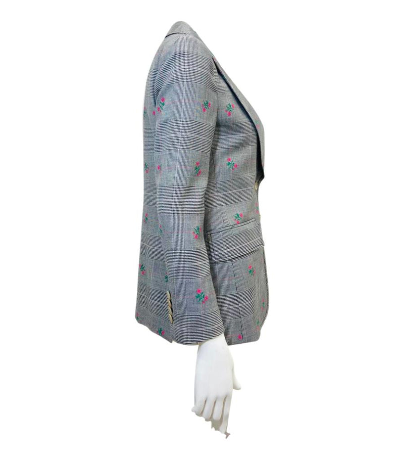 Gucci Wool Floral Embroidered Jacket. Size 40IT Shush London