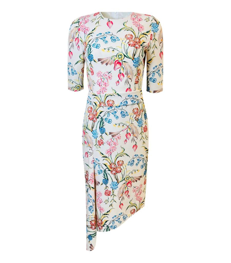 Peter Pilotto Floral Asymmetric Dress. Size 10UK