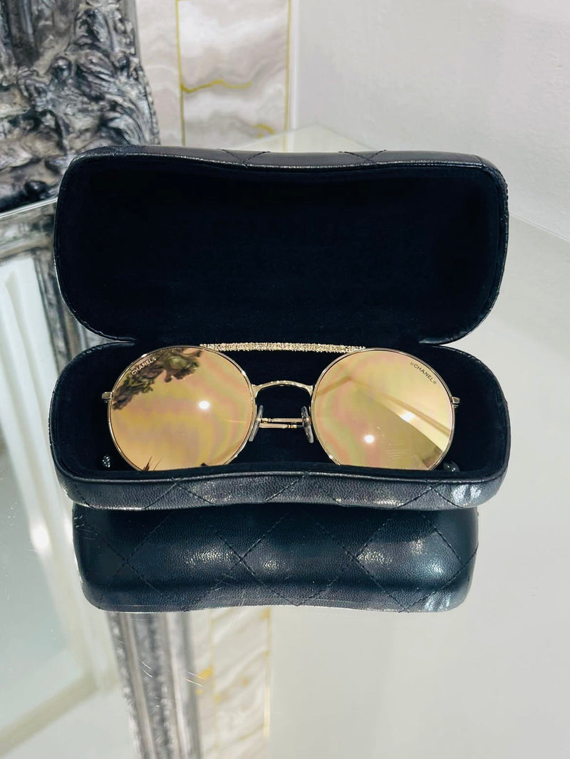 Chanel Mirrored Round Sunglasses