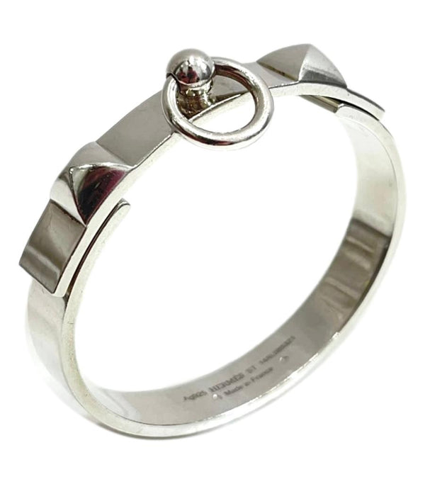 Hermes Collier De Chien Sterling Silver Bracelet