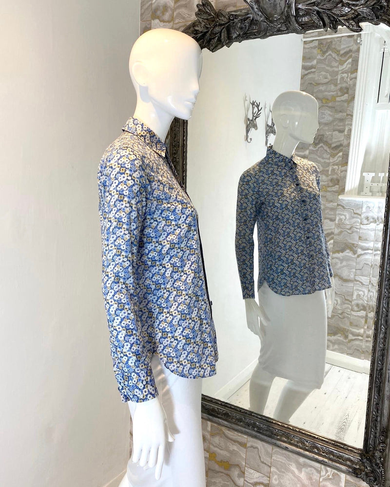 Saint Laurent Floral Cotton Shirt. Size 36FR