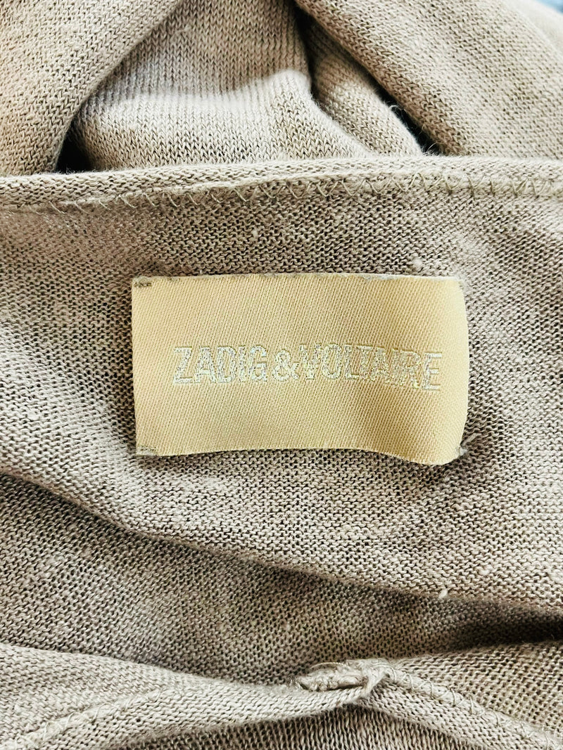 Zadig & Voltaire Linen Logo Top. Size L
