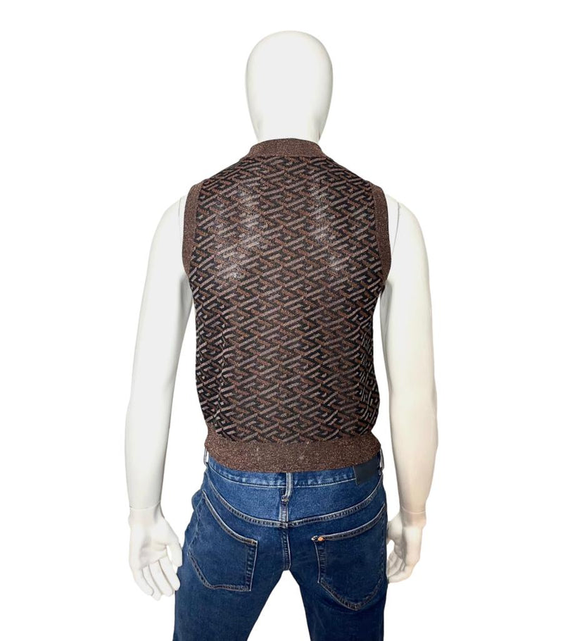 Versace Jacquard Knitted Vest Top. Size S