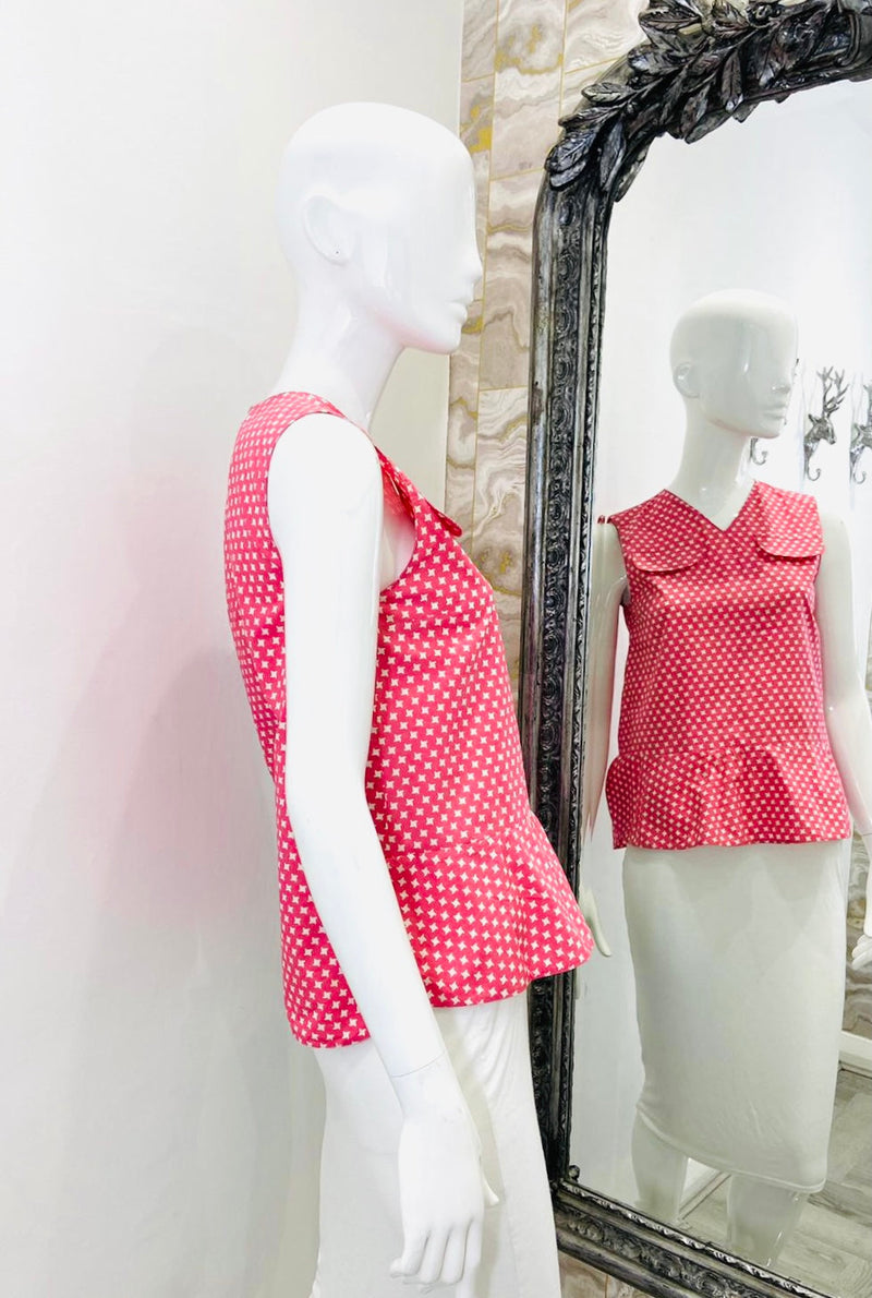 Marni Cotton Peplum Top. Size 40IT