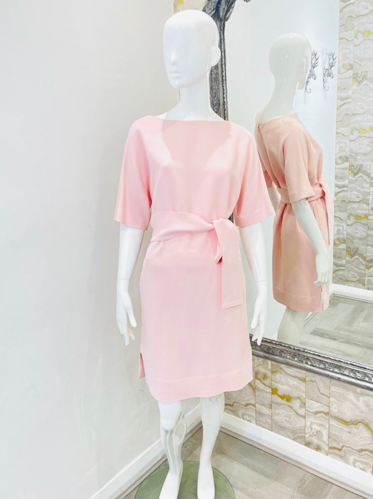 Osman Crepe Belted Dress. Size 10UK