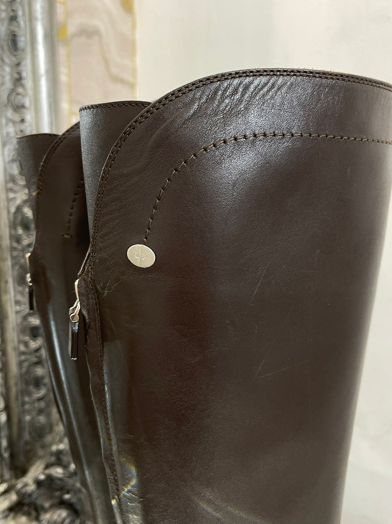 Loro Piana Leather Riding Boots. Size 40