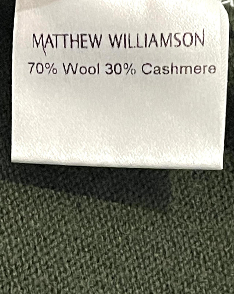 Mathew Williamson Wool/Cashmere Embellished Cardigan. Size 8UK