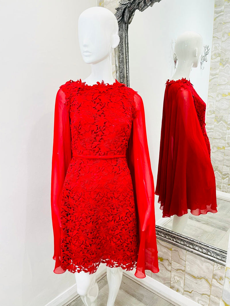 Giambattista Vali Guipure Lace Cape Dress. Size 42IT
