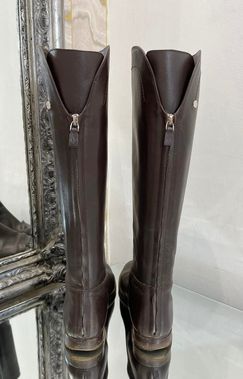 Loro Piana Leather Riding Boots. Size 40