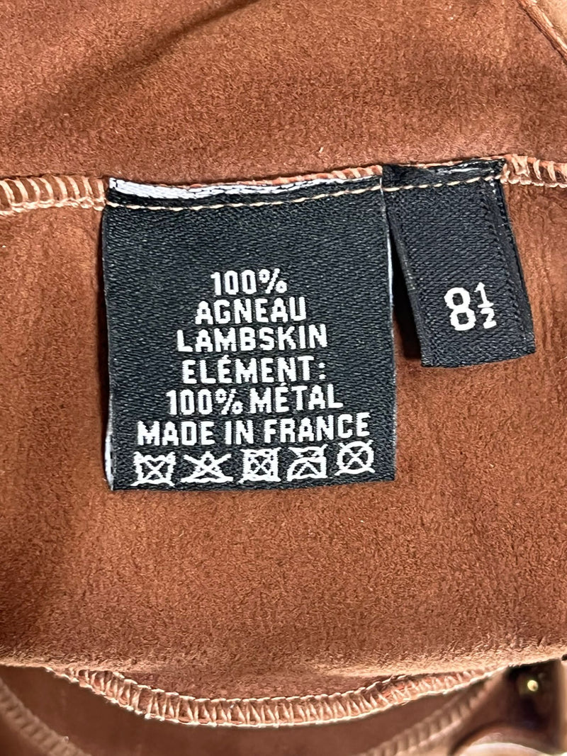 Chanel Paris Greece Leather Fingerless Gloves