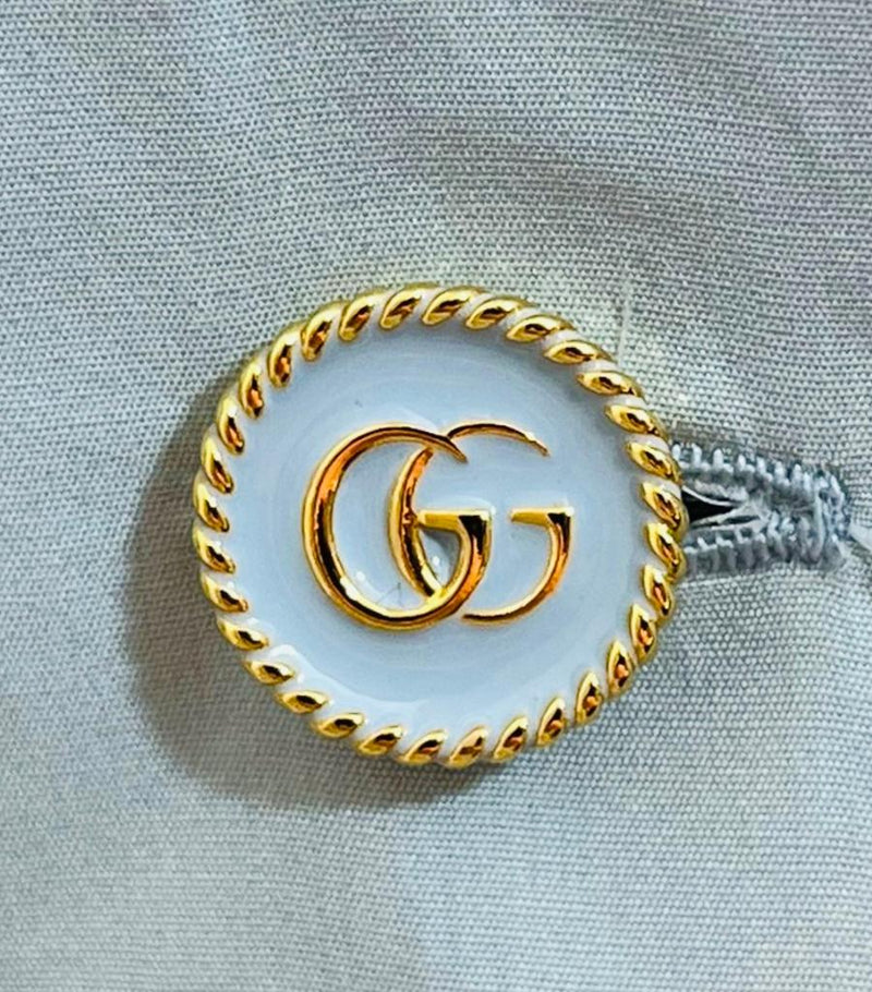 Gucci Cotton Shirt With Epaulettes. Size 38IT