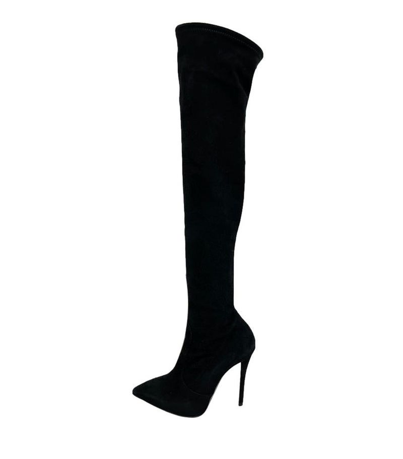 Giuseppe Zanotti Suede Over-Knee Boots. Size 35.5