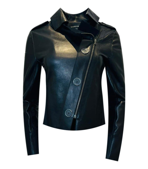 Lanvin Lambskin Leather Jacket. Size 34FR