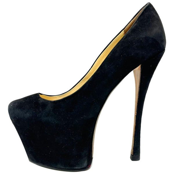 Giuseppe zanotti black suede heels best sale