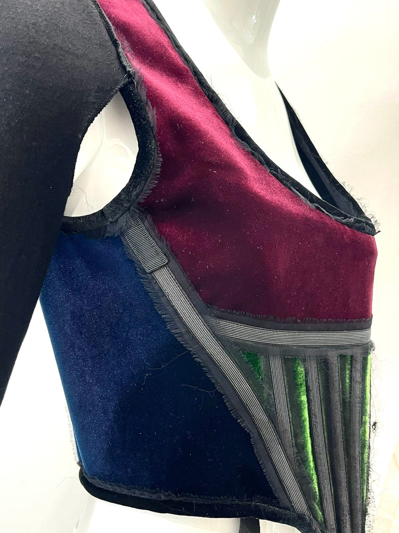 Givenchy Vintage Velvet Trim Corset. Size 40FR