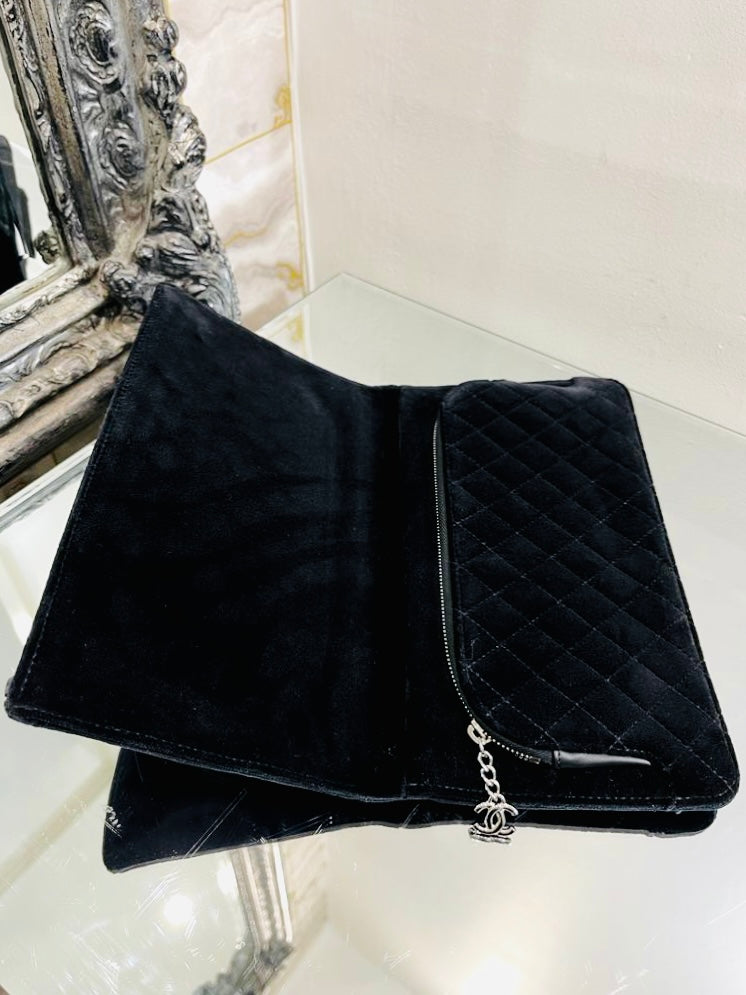 Chanel Velvet & Crystal Clutch Bag