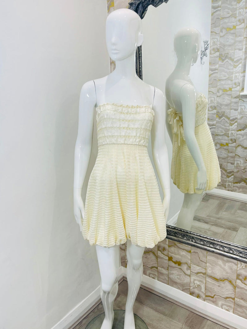 Pepa Pombo Strapless Mini Dress. Size S