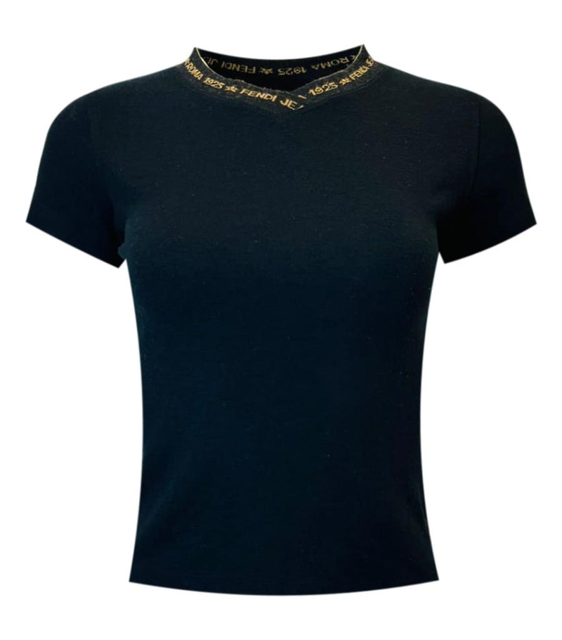 Fendi Wool Logo Top. Size 40IT