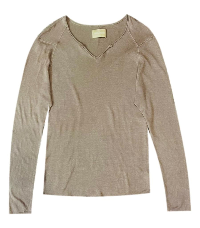Zadig & Voltaire Linen Logo Top. Size L