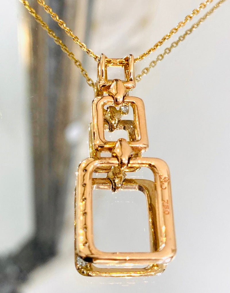 18k Rose Gold & Diamond Necklace