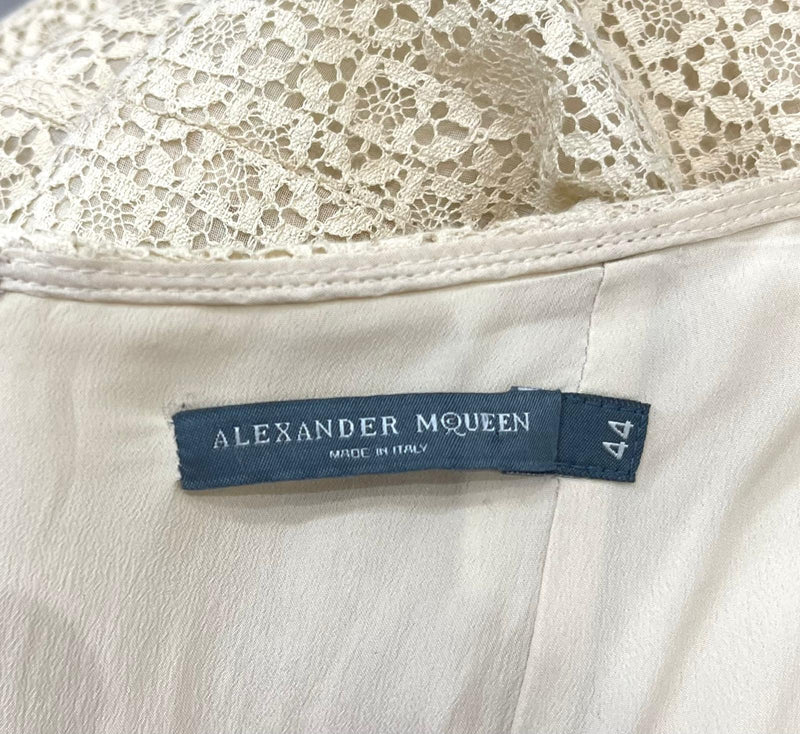 Alexander McQueen Cotton Top & Matching Trousers. Size 44IT
