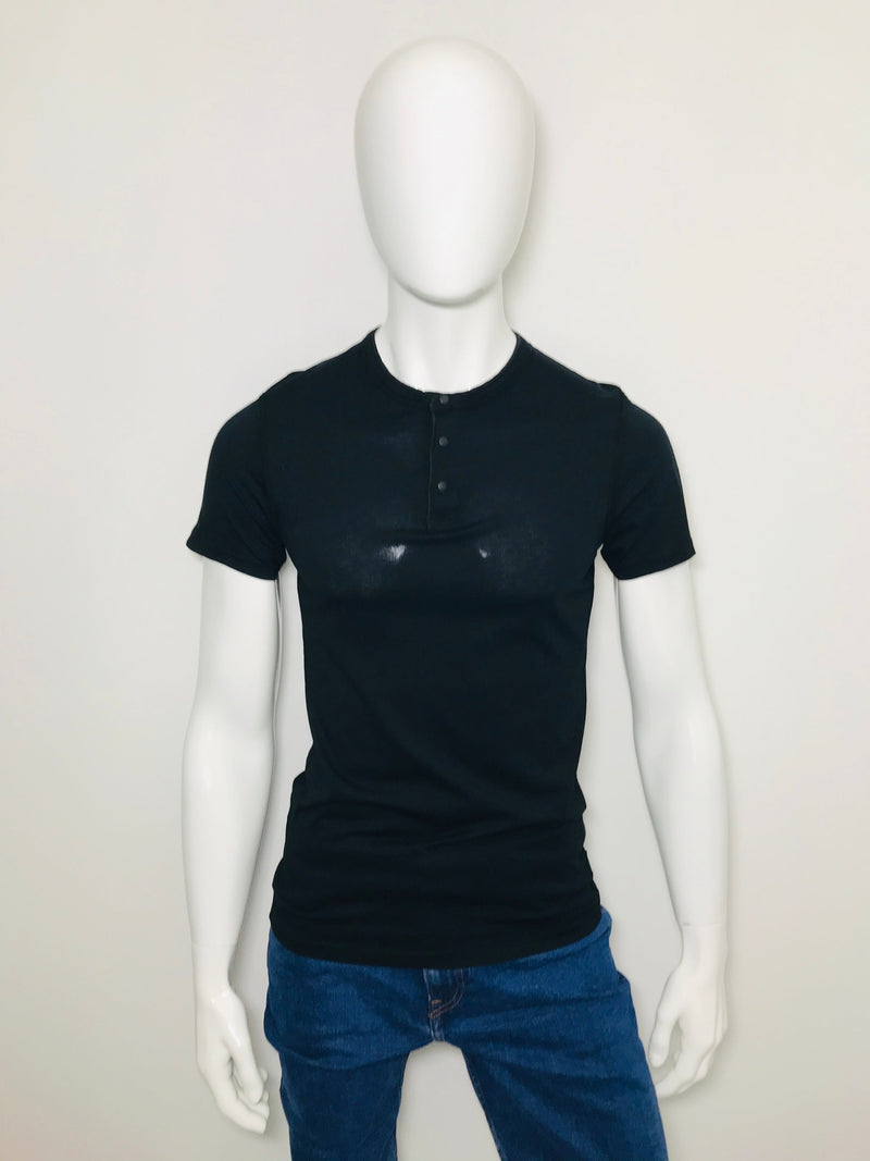 reigning champ cotton tshirt size xs mens snap button closure short sleeve fashion designer brands preloved consignment luxury
