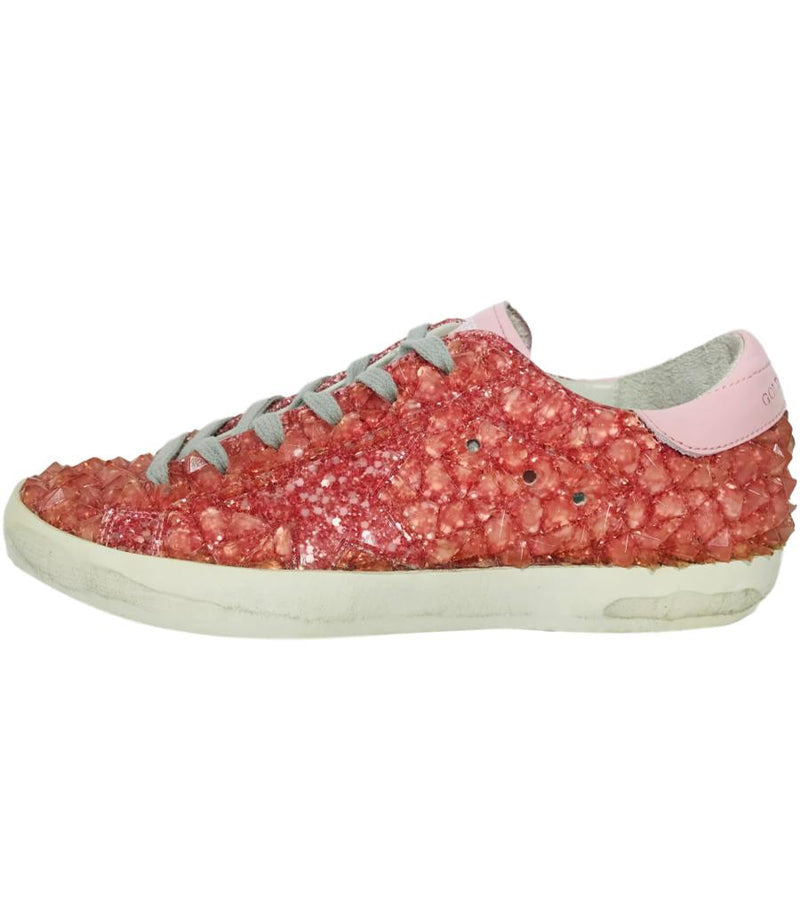 Golden Goose Low-Top 3D Glittered Leather Sneakers Pink Transparent Moulded Pvc Size 36 Trainers Shush At The Wellington St Johns Wood London Buy Sell Consign Preloved Authentic Luxury Designer Ladies Shoes