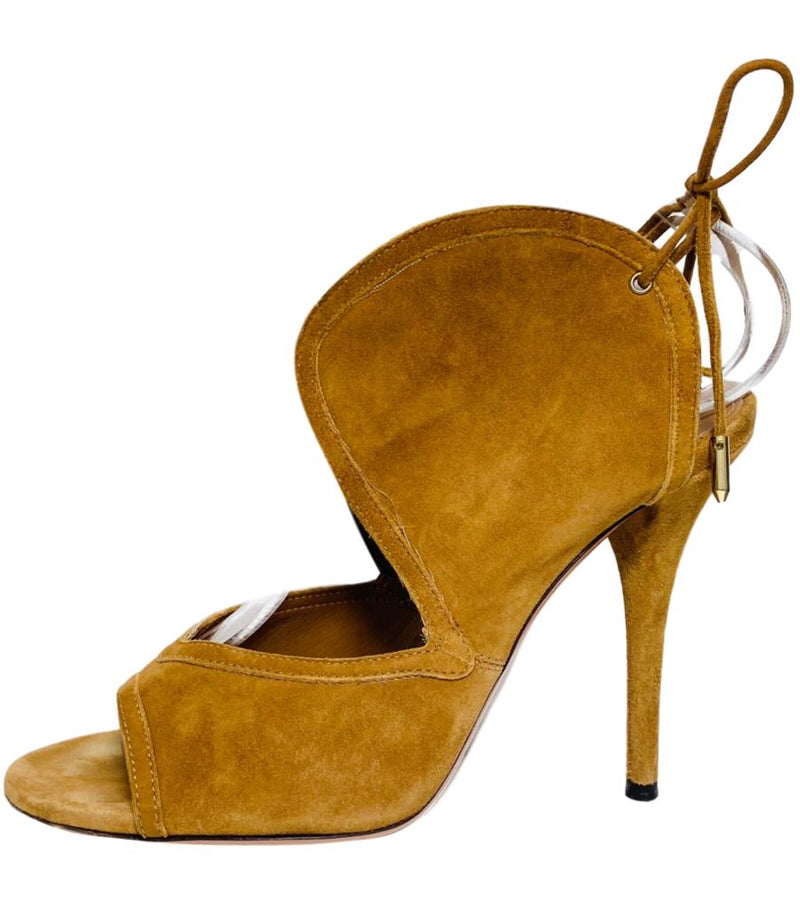 Aquazzura Sexy Thing Suede Sandals Size 37 Shush At The Wellington St Johns Wood London Buy Sell Consign Preloved Authentic Luxury Designer Ladies Shoes