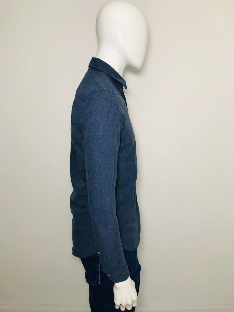 olivier spencer blue shirt mens size xs luxury items preloved london