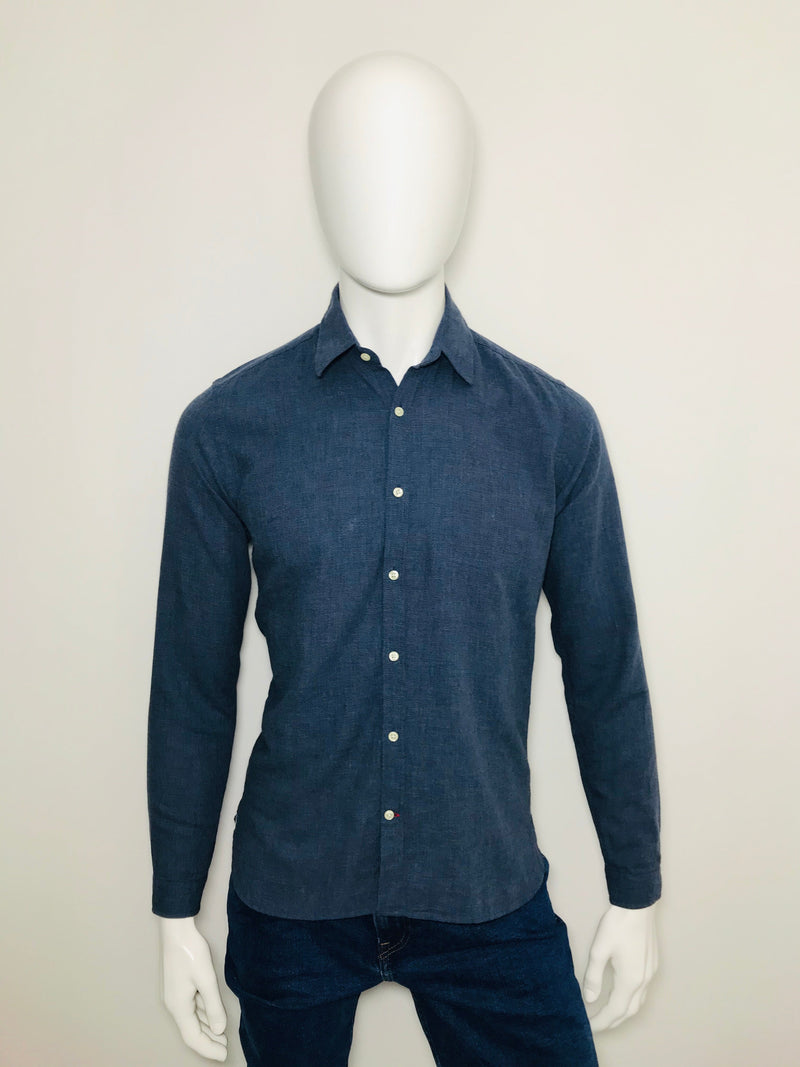 olivier spencer blue shirt mens size xs luxury items preloved london