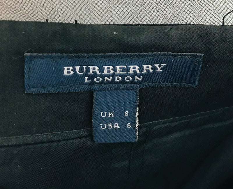 burberry london black bustier dress size 8 uk size s small black a line tulle finish zip fastening fashion designer brands preloved preowned luxury luxurious consignment ladies
