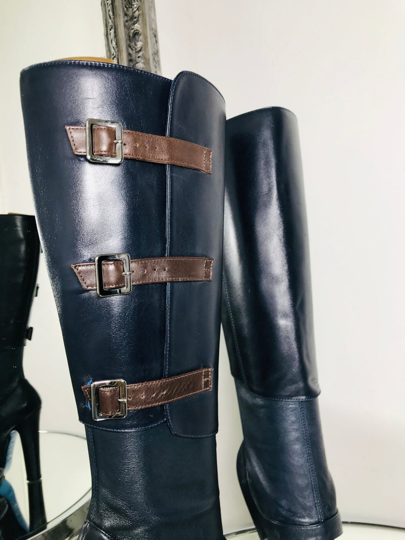 Designer Dress Agency London - Versace Leather Boots. Size 36 - Shush London