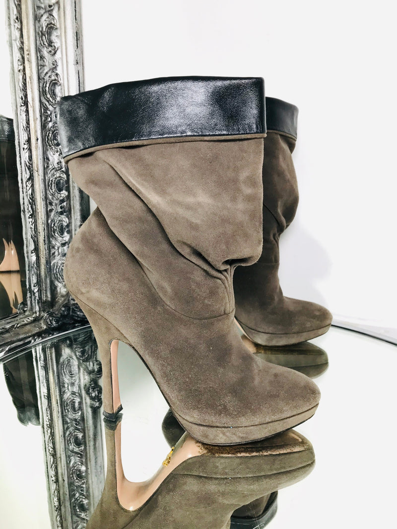 Prada Suede Boots. Size 36