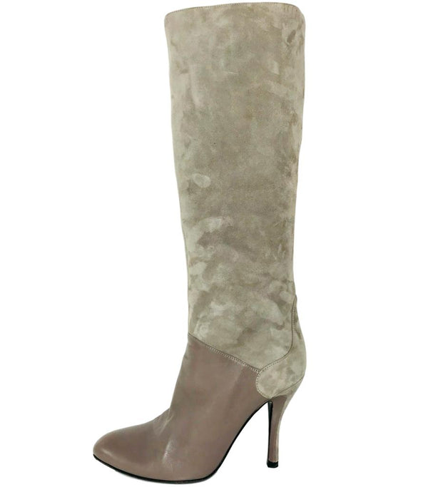Designer Dress Agency London - Bally Suede Knee High Boots. Size 38 - Shush At The Wellington