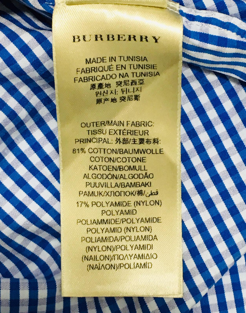 Designer Dress Agency London - Burberry Cotton Shirt. Size 16.5 - Shush At The Wellington