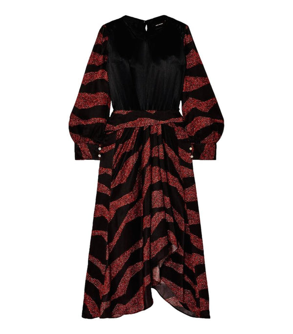 Isabel Marant Satin Jacquard Midi Dress. Size 34FR