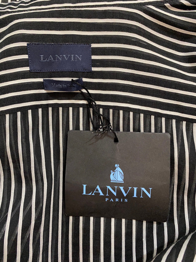 Lanvin Sheer Striped Shirt. Size XS