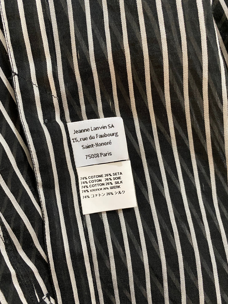 Lanvin Sheer Striped Shirt. Size XS