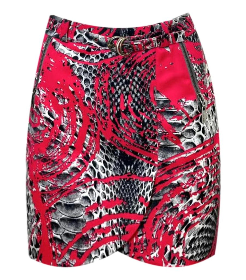 Brand New Just Cavalli Snake Abstract Mini Skirt. Size 40IT