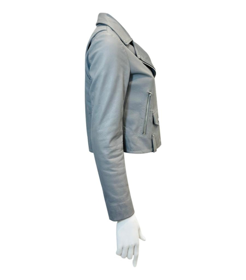 Maje Leather Biker Jacket. Size 38FR