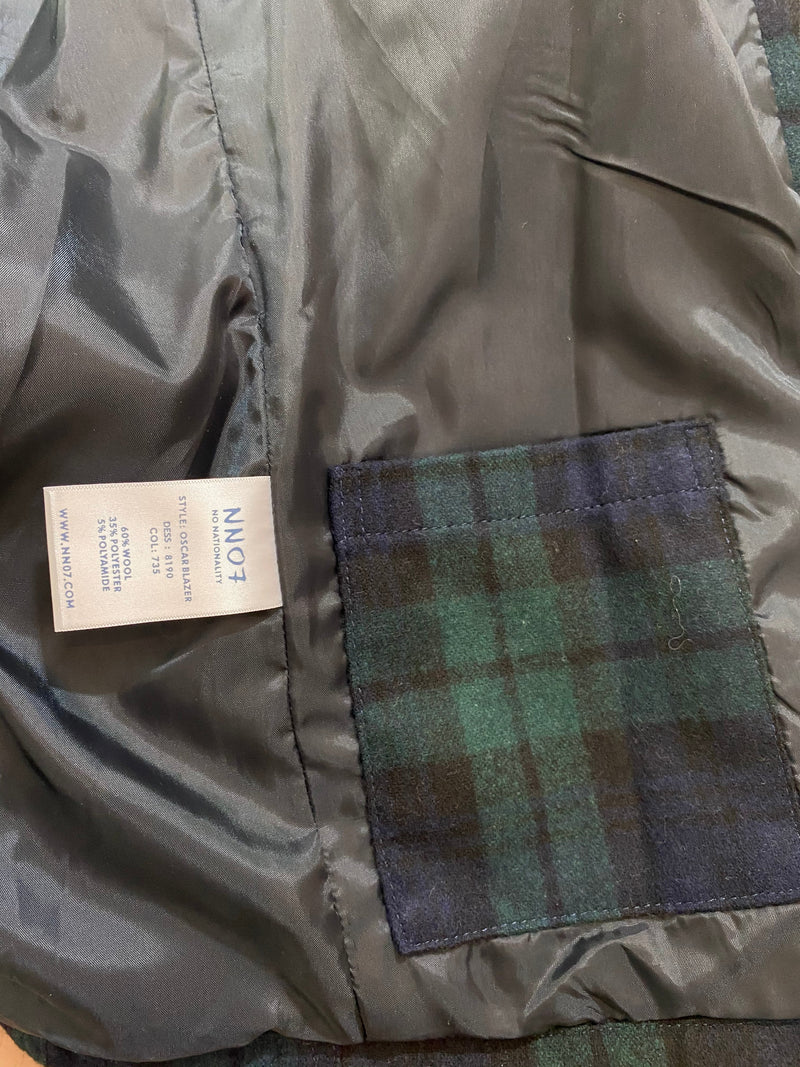 NN07 Wool Plaid Jacket. Size S