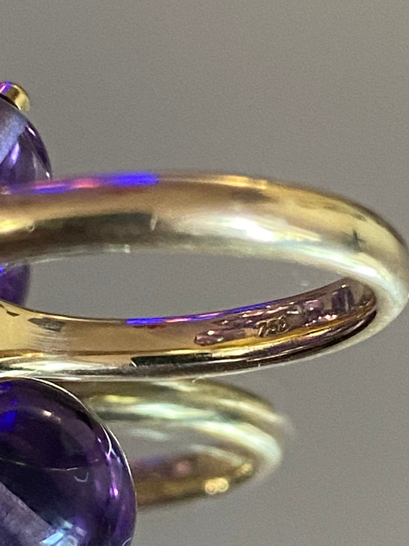 Amethyst Multi Sphere Ring - 18k Gold
