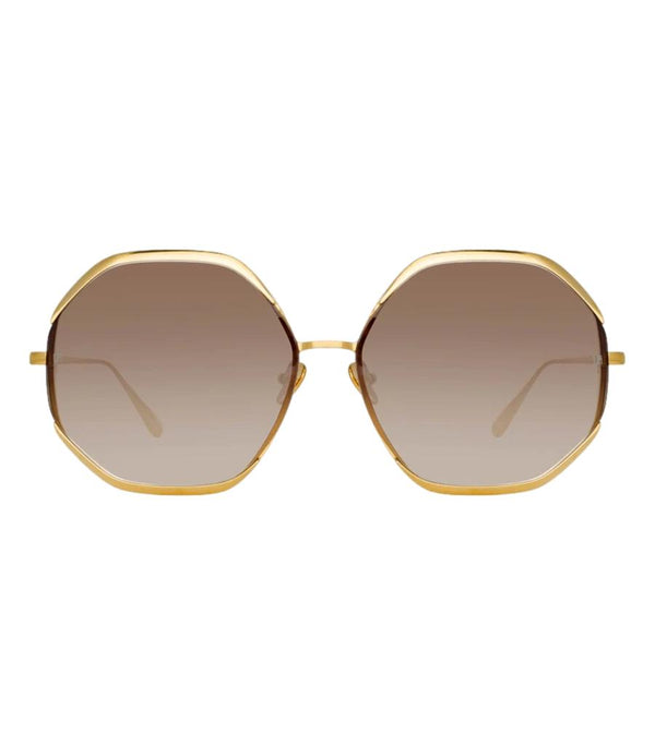 Linda Farrow 22ct Gold Plated Sunglasses