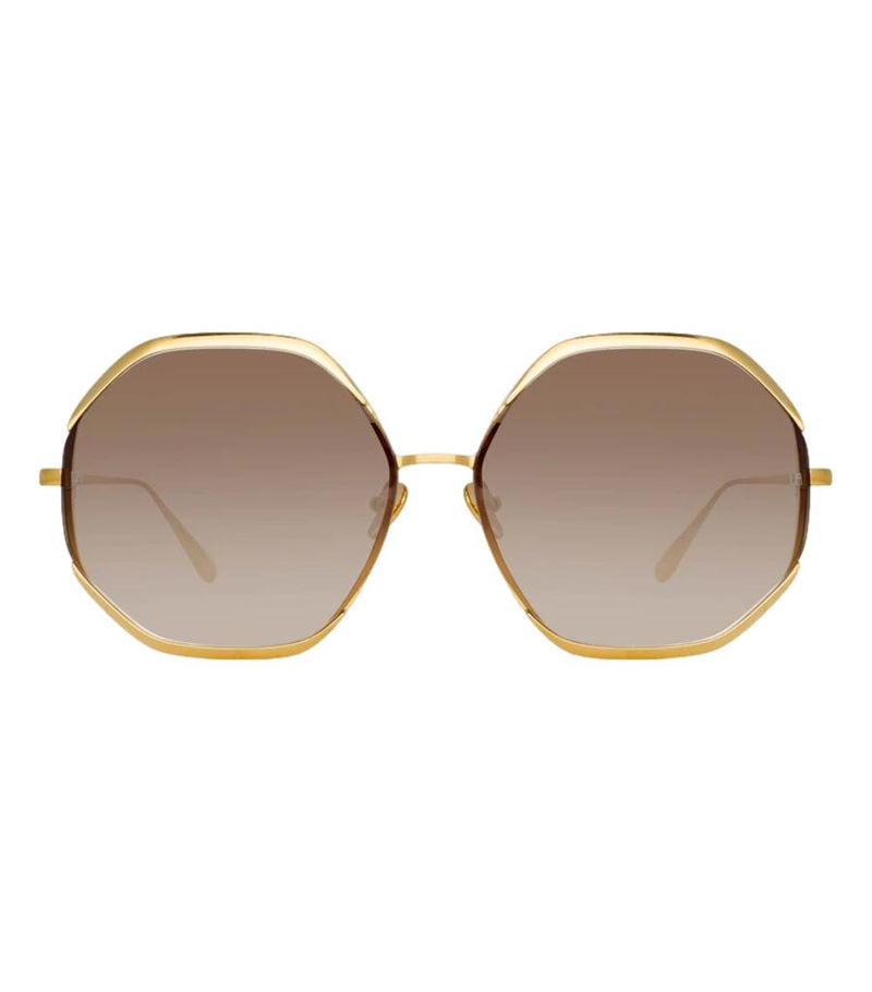 Linda Farrow 22ct Gold Plated Sunglasses