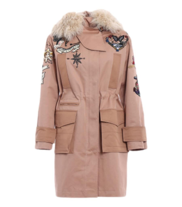 Valentino Beaded Parka Coat. Size 38IT