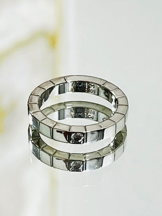 Cartier 18K White Gold & Diamond Lanieres Ring