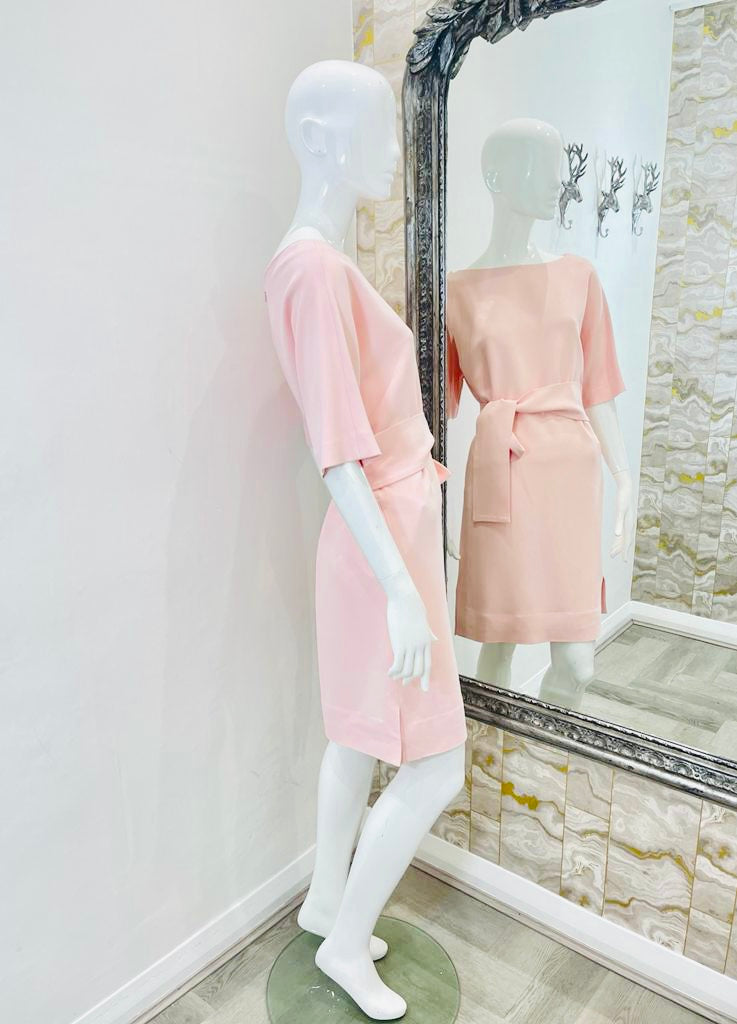 Osman Crepe Belted Dress. Size 10UK