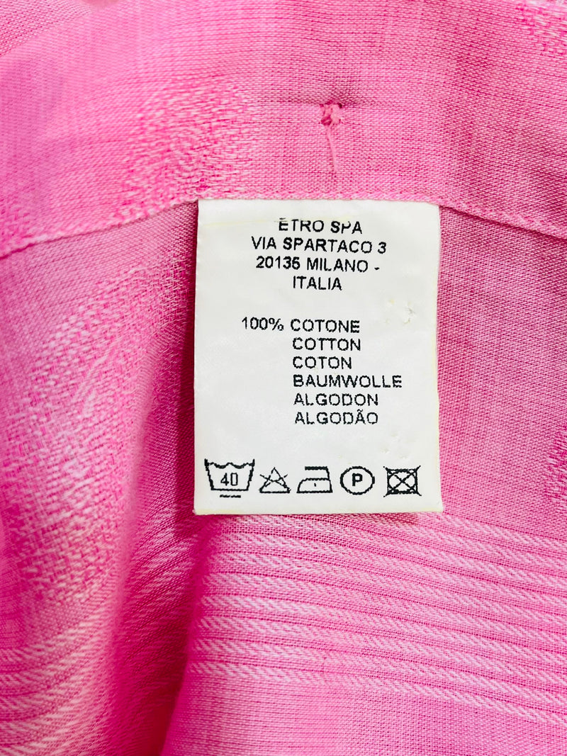 Etro Cotton Shirt. Size 42IT